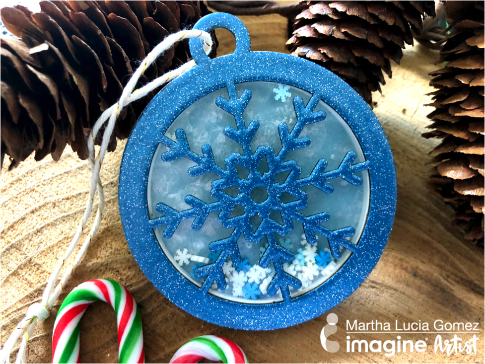 See How to Make a Snowflake Shaker Ornament with Mboss